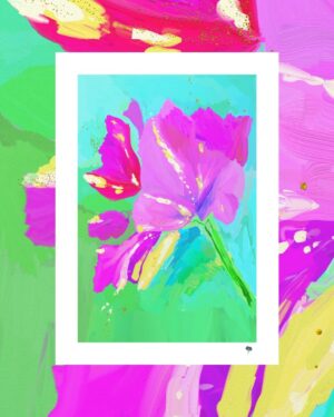 Lirios Vibrantes. Arte Digital Impreso