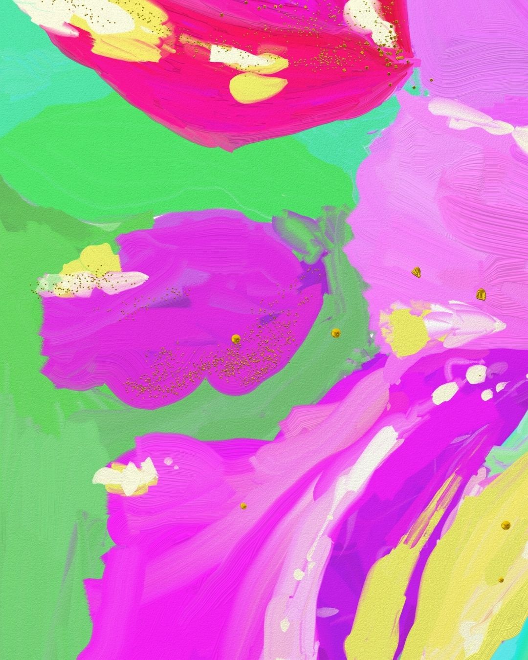Lirios Vibrantes. Arte Digital Impreso - Imagen 2