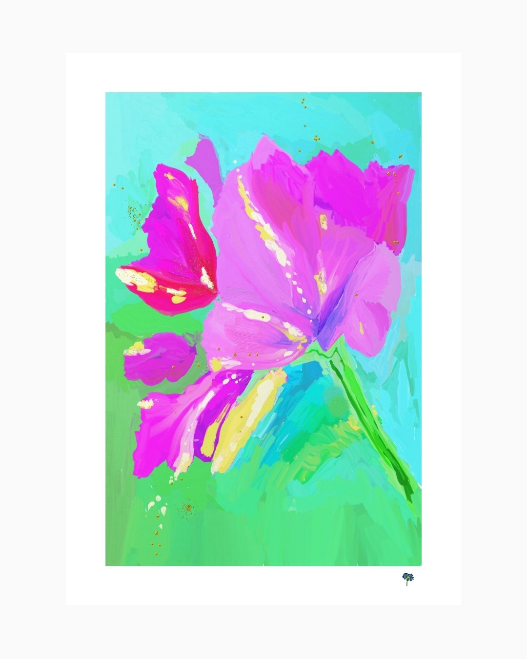 Lirios Vibrantes. Arte Digital Impreso - Imagen 3