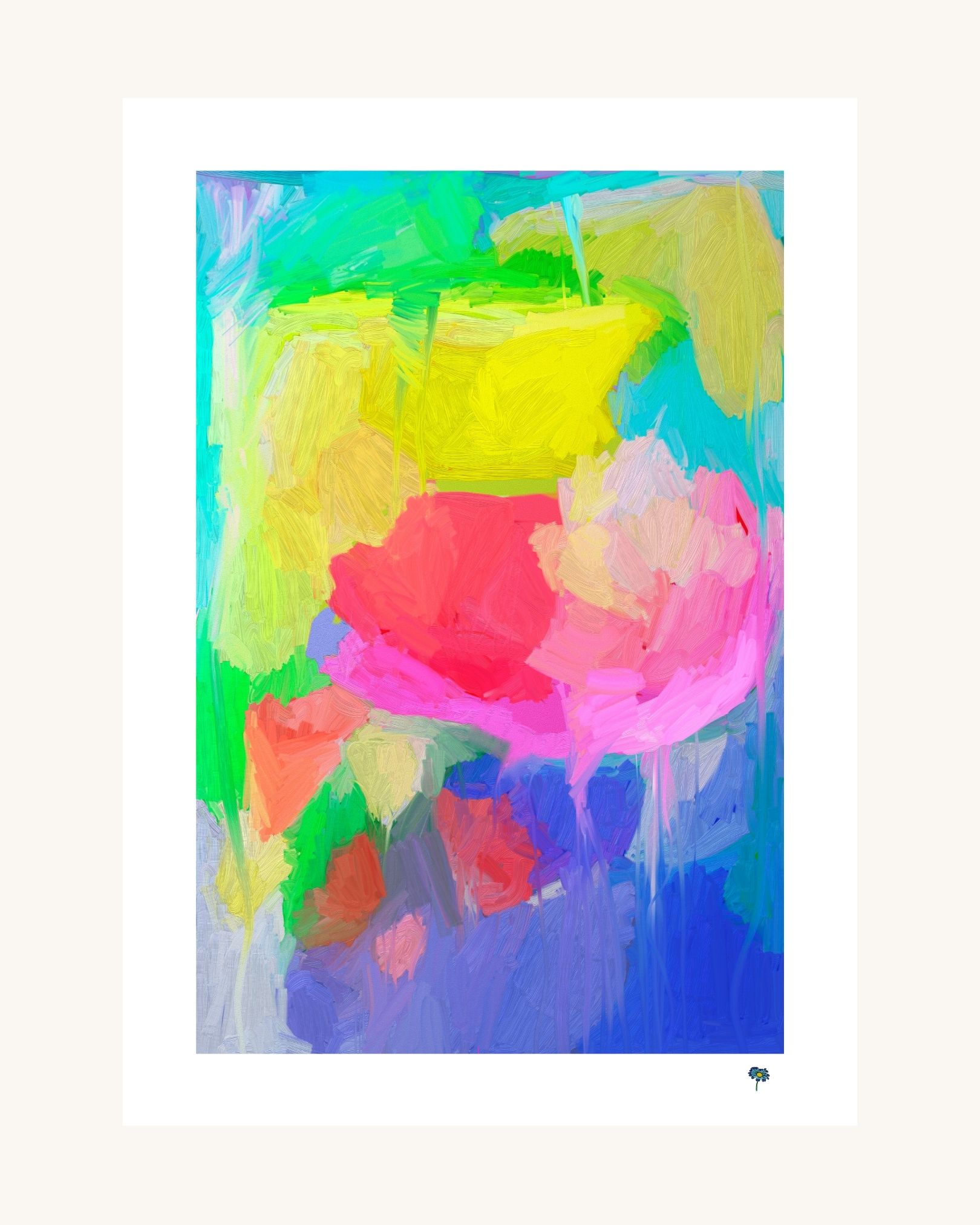 Flores Abstractas. Arte Digital Impreso - Imagen 3