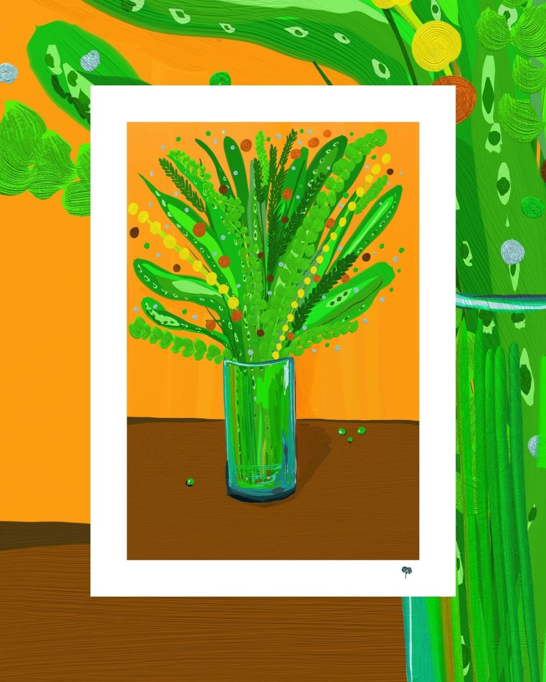 Composición Verde. Arte Digital Impreso