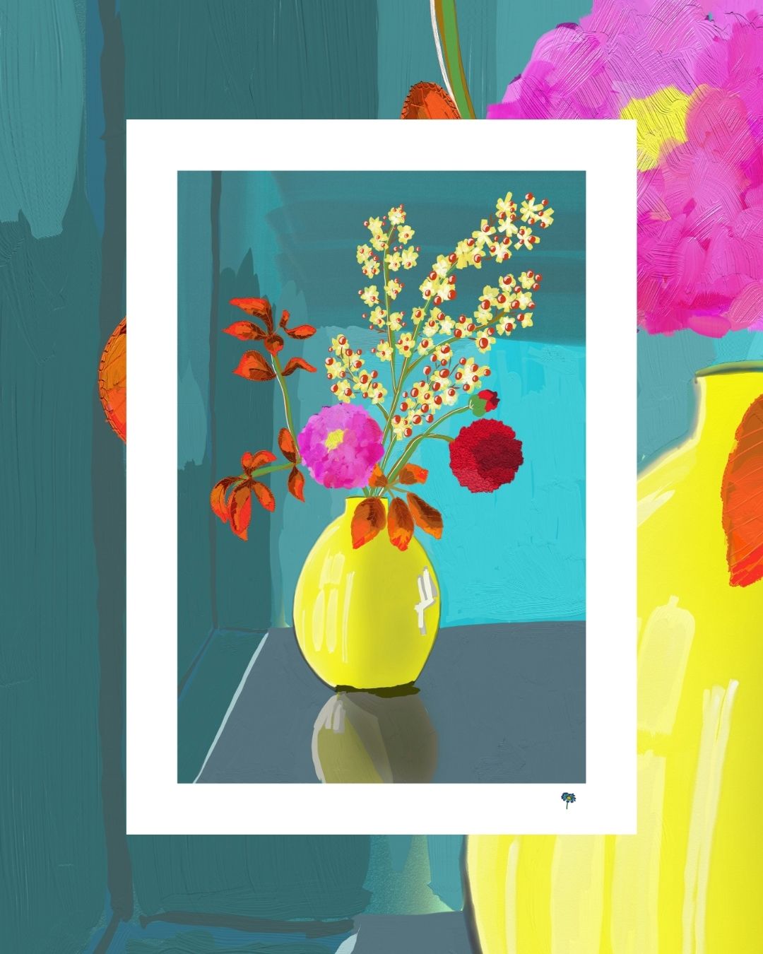 Jarrón Amarillo. Arte Digital Impreso
