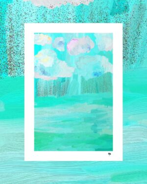 Nubes con lluvia. Arte Digital Impreso