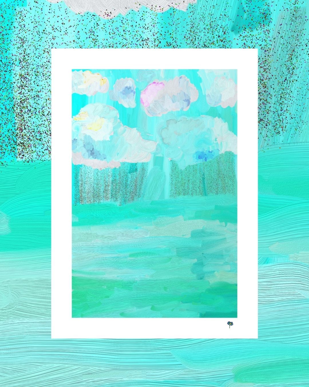 Nubes con lluvia. Arte Digital Impreso