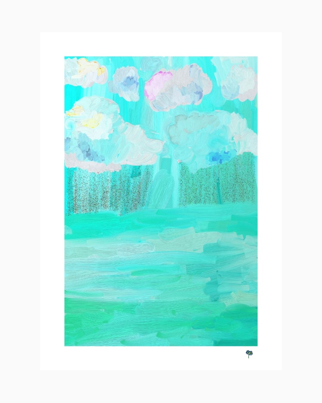 Nubes con lluvia. Arte Digital Impreso - Imagen 3