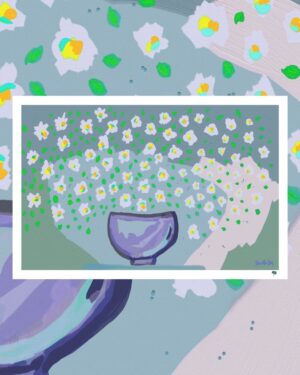 Flores blancas. Arte Digital Impreso