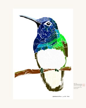 Blue Hummingbird. Póster Descargable